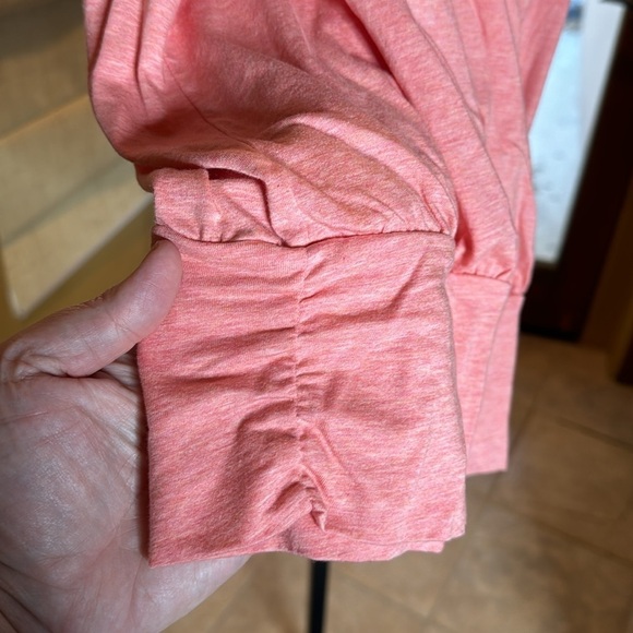 Garnet Hill Coral Banded Surplice Knit Tank Size Small - Picture 3 of 7